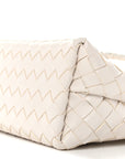 Nappa Intrecciato Small Andiamo Shoulder Bag White