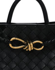 Nappa Intrecciato Small Andiamo Shoulder Bag Black