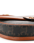 Canvas Calfskin Triomphe Mini Besace Tan