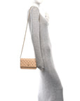Caviar Quilted Wallet on Chain WOC Beige