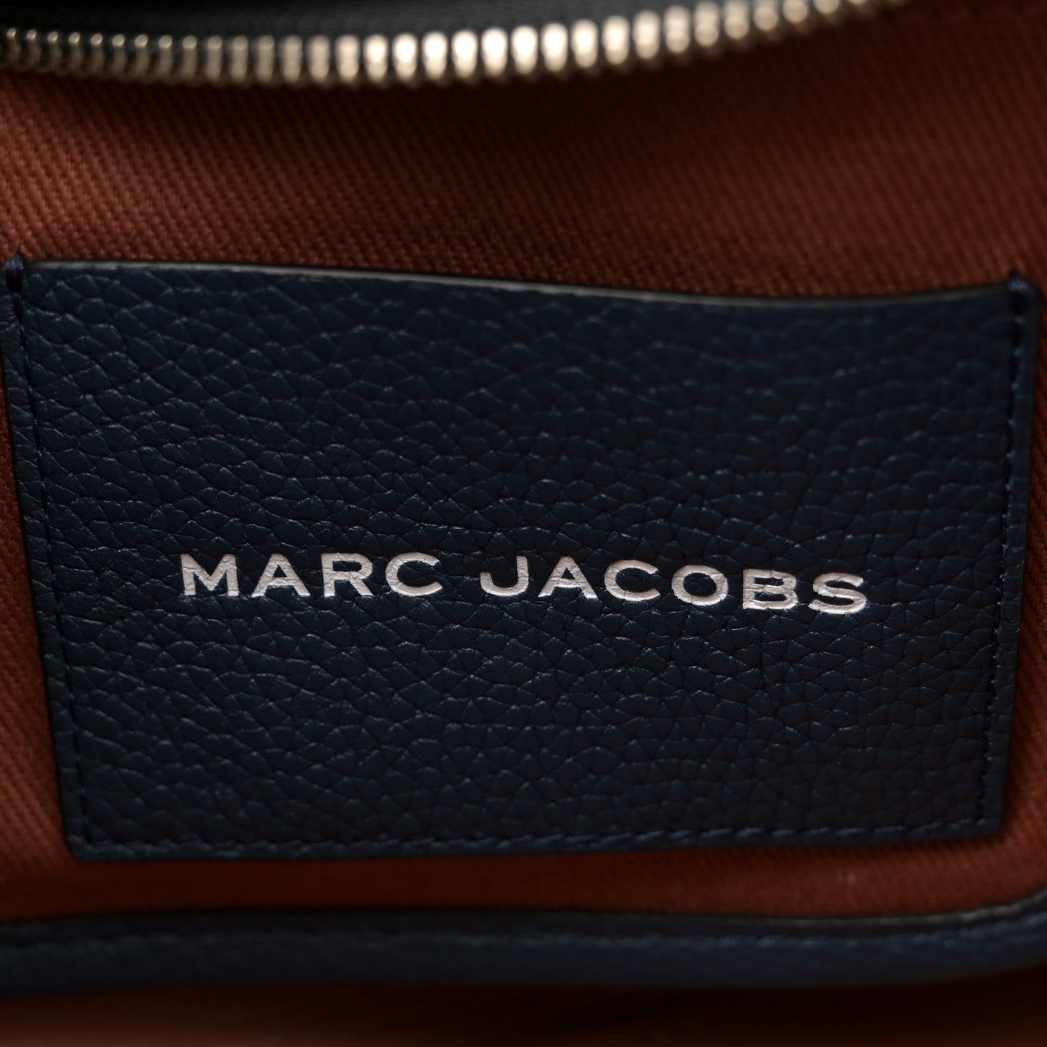 Grained Calfskin Small The Tote Bag Blue Sea