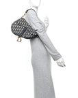 Oblique Saddle Bag Blue