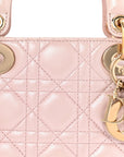 Metallic Lambskin Cannage Mini Lady D1OR Lotus