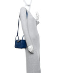Taurillon Clemence Mini Lindy 20 Deep Bleu
