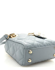 Lambskin Cannage Micro Lady D1OR Cloud Blue