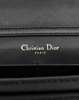Calfskin J'AD1OR Wallet on Chain Pouch Black