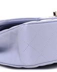 Caviar Quilted Small Double Flap Light Purple