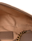 Calfskin Matelasse Super Mini GG Marmont Shoulder Bag Porcelain Rose