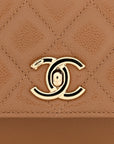Caviar Quilted Medium Business Affinity Flap Beige