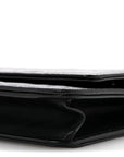 Lambskin Camellia Embossed Wallet On Chain WOC Black