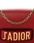 Calfskin J'AD1OR Chain Flap Bag Red