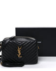 Calfskin Matelasse Monogram Lou Camera Bag Black