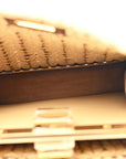 Raffia Embroidered Vitello King Shiny Nappa Intreccio Small Peekaboo I SEE U Satchel Sahara