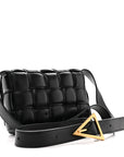 Nappa Maxi Intreccio Small Padded Cassette Crossbody Bag Black