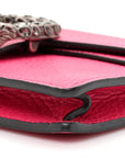 Dollar Calfskin Crystal Super Mini Dionysus Shoulder Bag Box Pink Black Diamond