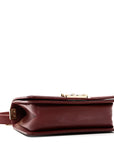 Lambskin Quilted Small Boy Flap Dark Red