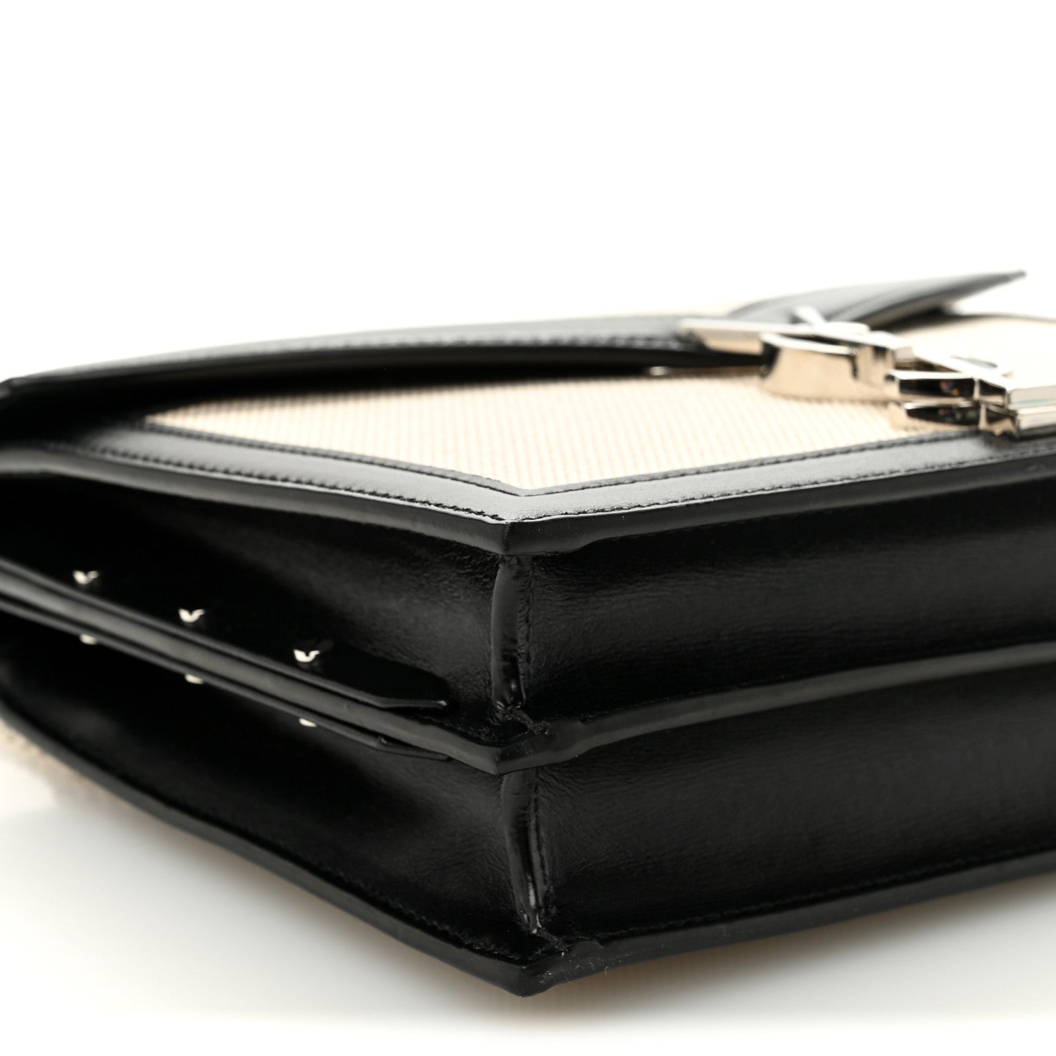 Canvas Calfskin Classic Monogram Cassandra Natural Black