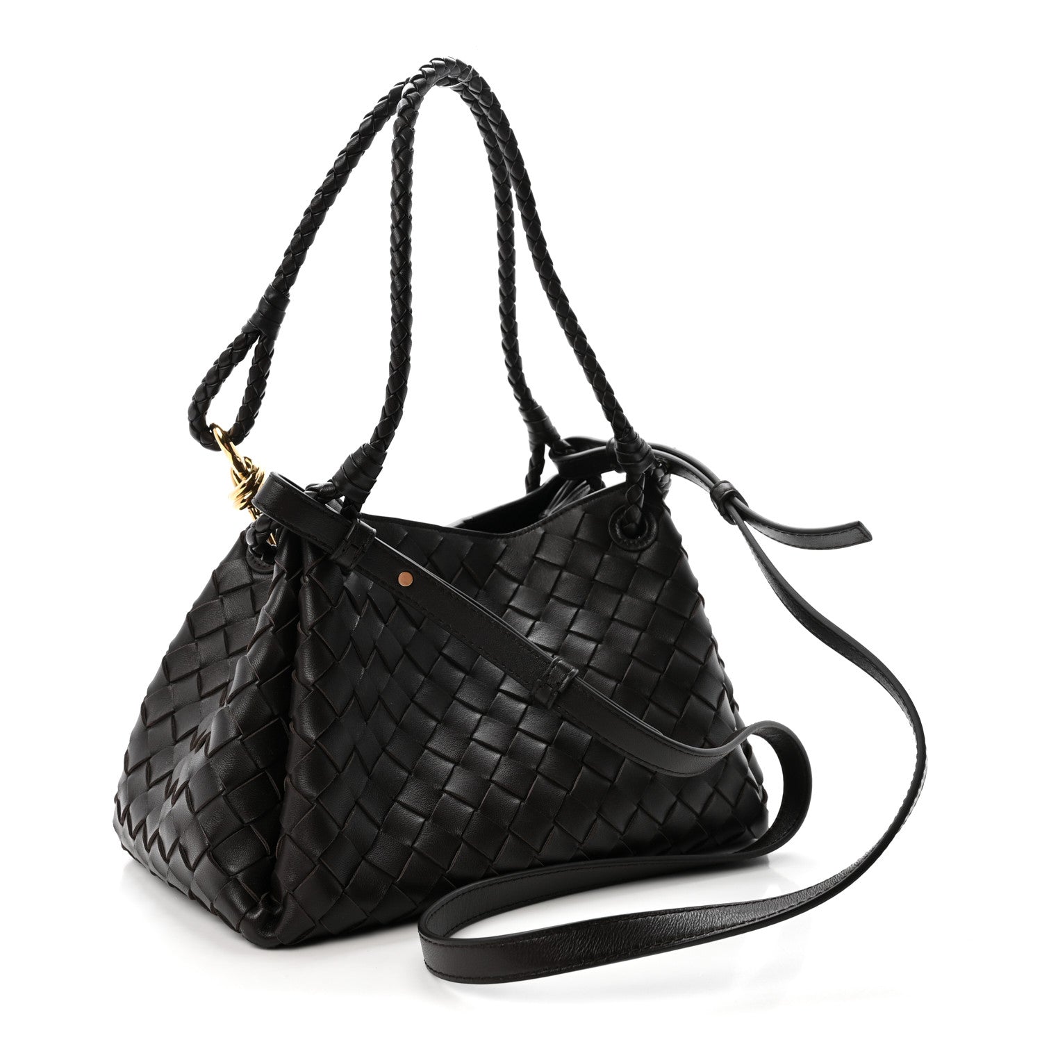 Nappa Intrecciato Medium Parachute Shoulder Bag Fondant
