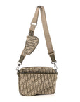 Oblique Saddle Triple Pouch Green