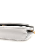 Caviar Quilted Textured CC Wallet on Chain WOC Grey