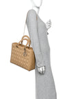 Patent Cannage Large Lady D1OR Dark Beige