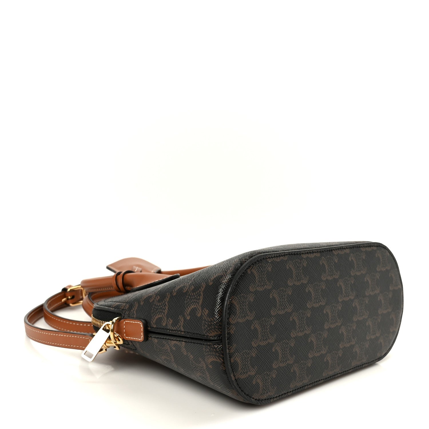 Canvas Calfskin Triomphe Teen Honorine Bag Tan