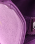 Lambskin Chevron Quilted Small Boy Flap Purple