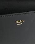 Shiny Calfskin Triomphe Margo Wallet on Chain Black