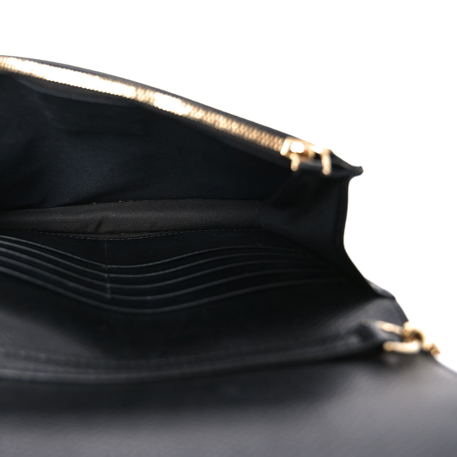 Vitello Cruise F is FNDI Bi-Color FF 1974 Embossed Medium Envelope Wallet On Chain Black Maya