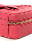 Caviar Quilted CC North South Filigree Vanity Case Pink