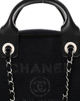 Mixed Fibers Small Deauville Bowling Bag Navy Blue