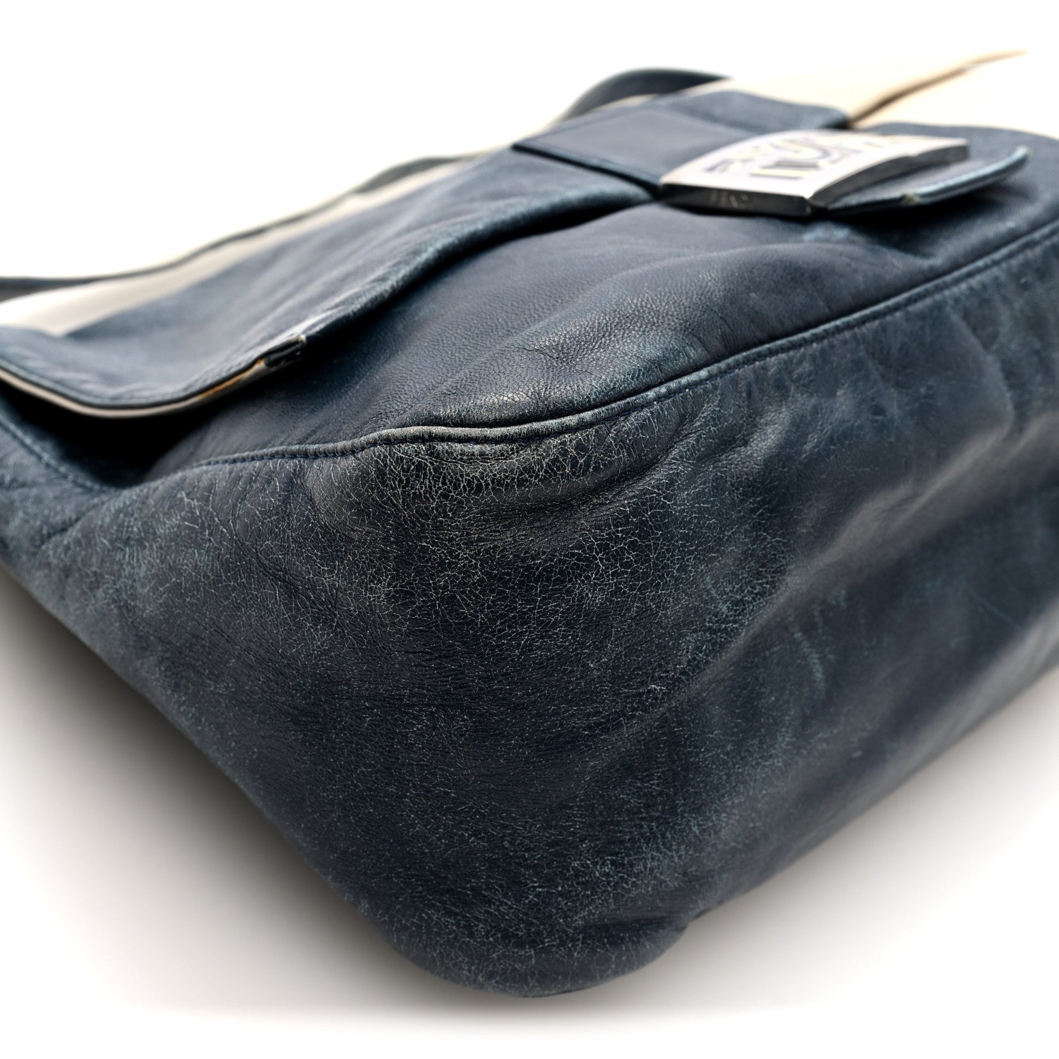 Vitello Bi-Color Mama Baguette Blue Beige