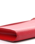 Epi Pochette Accessories 24 Castillan Red