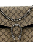 GG Supreme Monogram Medium Dionysus Shoulder Bag Black