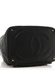 Caviar Quilted Drawstring Backpack Black