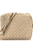 Suede Intrecciato Small Loop Camera Bag Sand