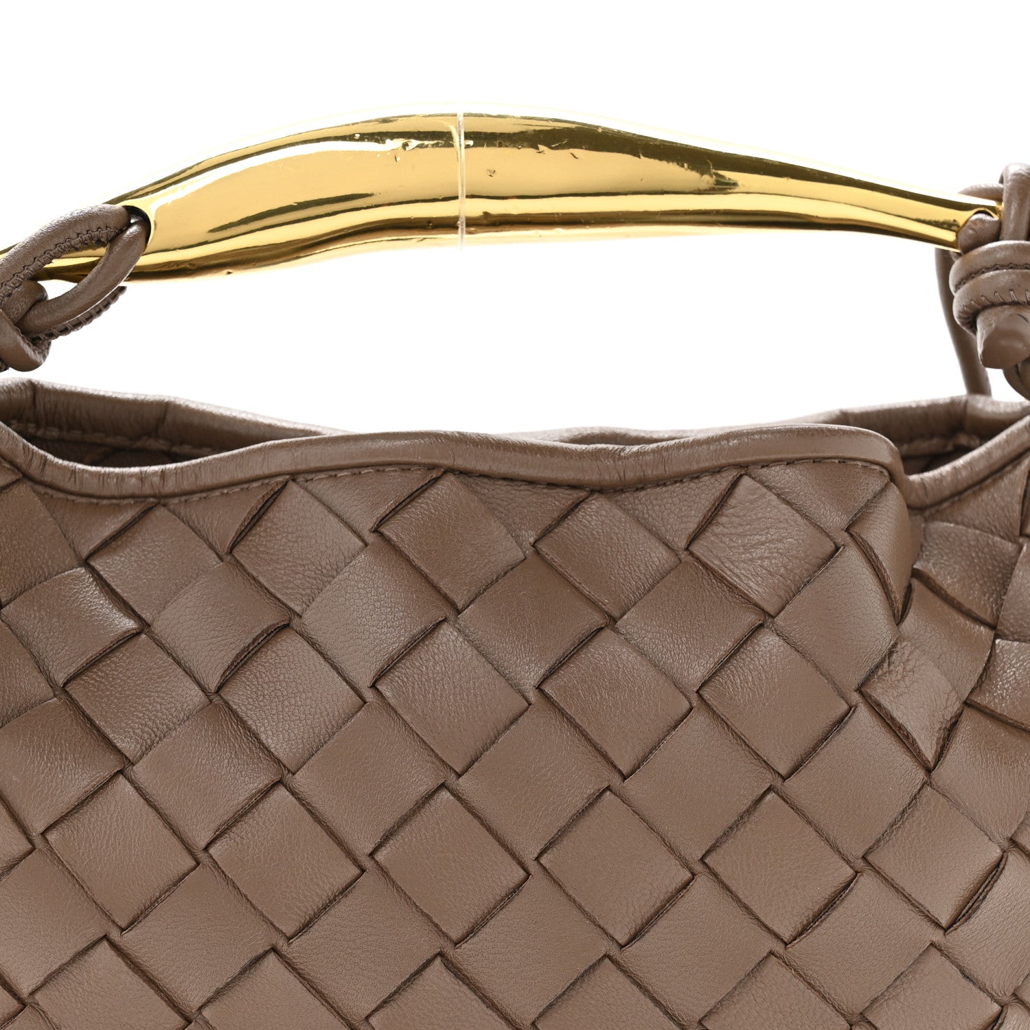 Nappa Intrecciato Mini Sardine Bag Taupe Grey