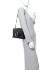 Pebbled Calfskin Small Dionysus Shoulder Bag Black