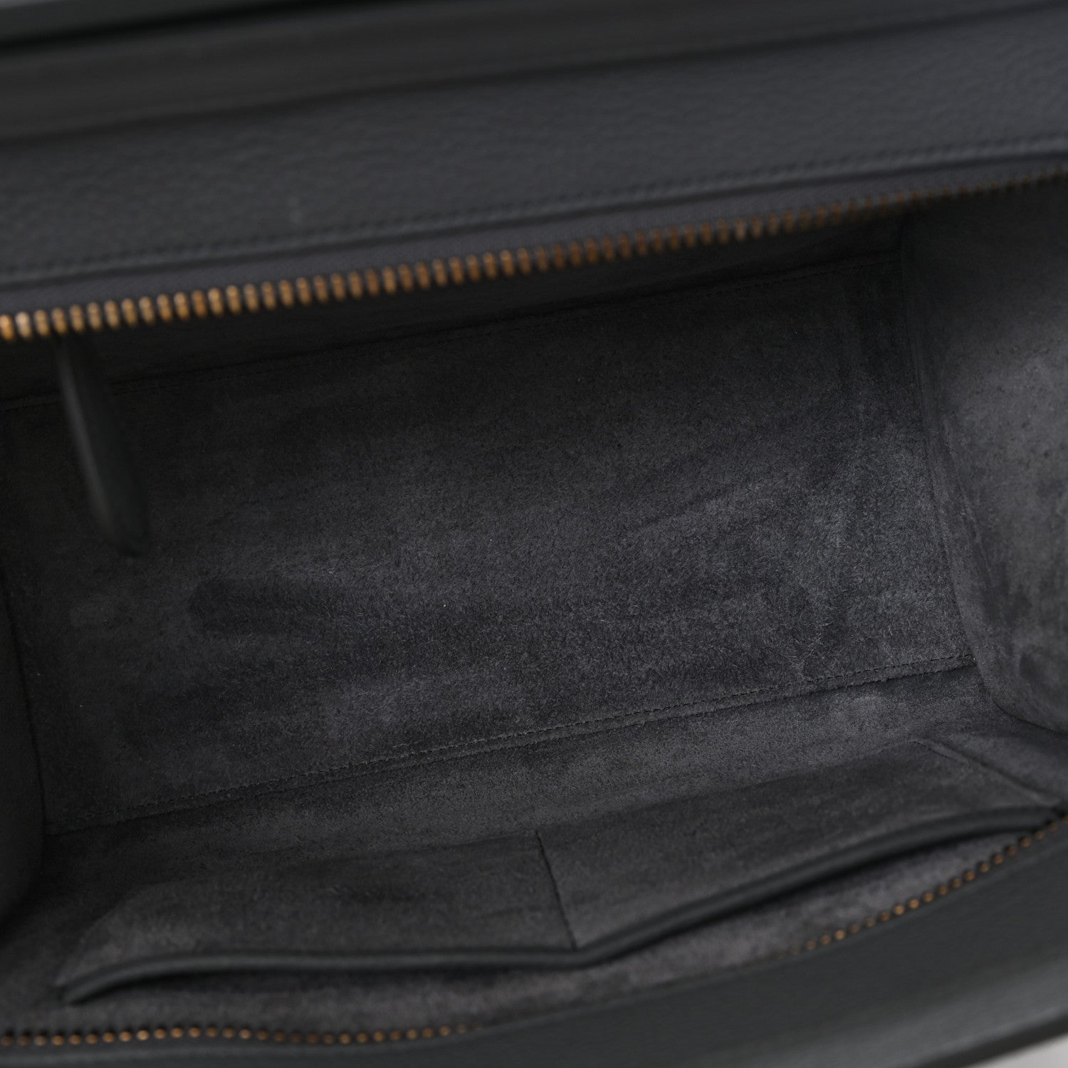 Baby Drummed Calfskin Micro Luggage Kohl