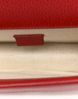 Dollar Calfskin Enamel Dionysus Shoulder Bag Hibiscus Red Electric Blue