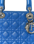 Lambskin Cannage Medium Lady D1OR Blue