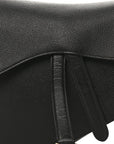 Grained Calfskin Saddle Bag Black