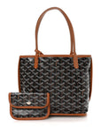 Goyardine Reversible Mini Anjou Black Gold