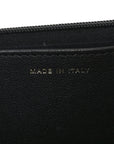 Lambskin Quilted Crystal Handle Wallet On Chain WOC Black