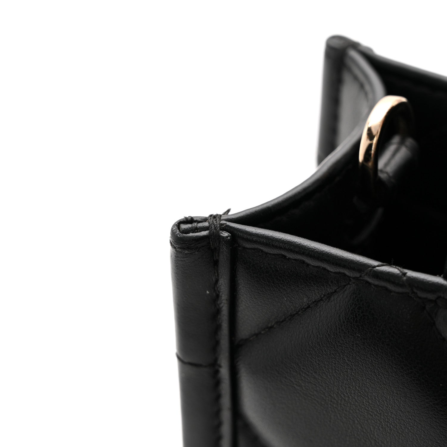Calfskin Macrocannage Mini Book Tote Black