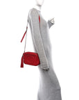 Pebbled Calfskin Small Soho Disco Bag Tabasco Red