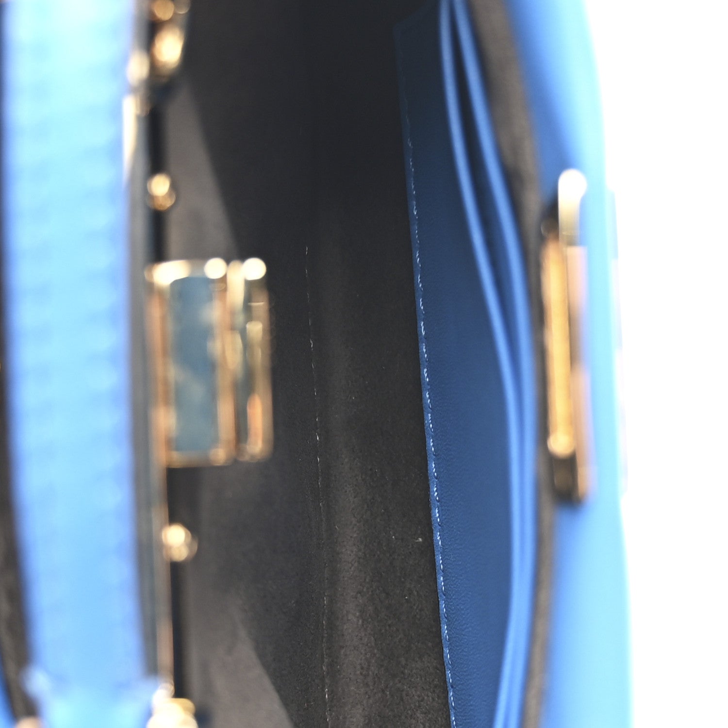 Shiny Nappa Micro Peekaboo Iconic Satchel Blue Royal