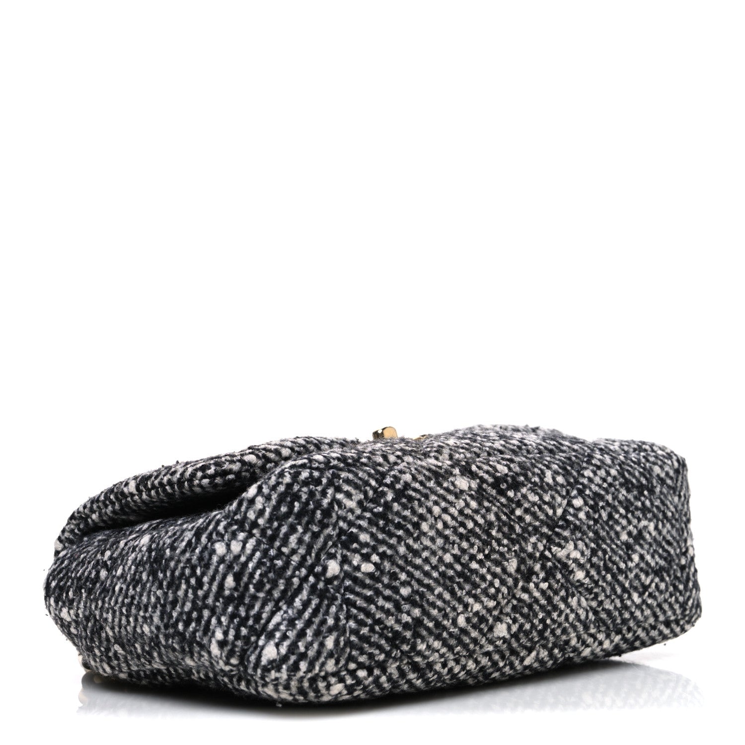 Tweed Quilted Medium CHNL 19 Flap Grey