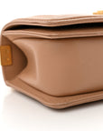 Caviar Quilted Small Top Handle Boy Flap Beige