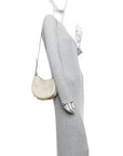 Vitello Grace Matte Mini FNDIgraphy Hobo Bag White Ice